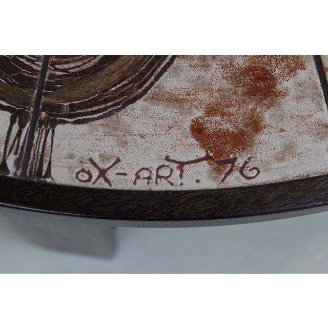 Danish Round Tiled Coffee Table by Ox-Art for Trioh, 1970s For Sale - Image 16 of 18