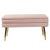 Metal Ziva Blush Velvet Storage Bench For Sale - Image 7 of 7