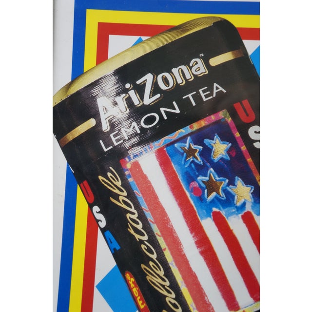 1998 Peter Max Arizona Iced Tea Liberty Bottle Poster Signed Rare Framed 38" For Sale - Image 11 of 12