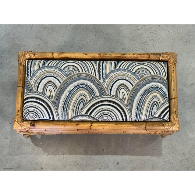 Bamboo Rocking Bench in the style of Vivai Del Sud, 1970s For Sale - Image 9 of 14