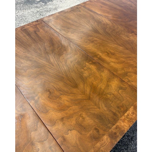 Mid Century Mastercraft Burl Dining Set For Sale In Tampa - Image 6 of 17