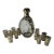 1970s Haig & Haig Whiskey Decanter Shot Glasses Sterling Set- 12 Pieces For Sale