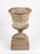 This stately pair of vintage garden urns captures the timeless elegance of the Neoclassical tradition. Each urn features a...