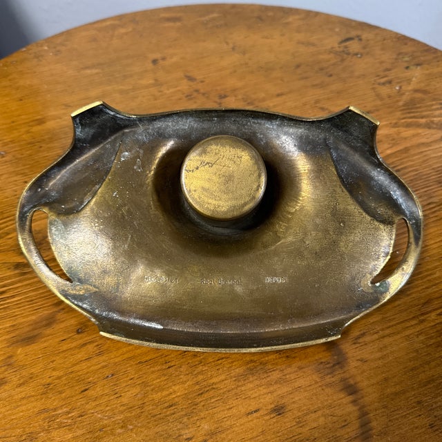Brass Antique Brass Ink Well For Sale - Image 8 of 8