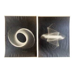 Mid 20th Century Spirograph Photographs - a Pair For Sale