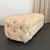 Shlomi Haziza Tufted Ultra-Suede Bench With Lucite Feet by Shlomi Haziza for H Studio For Sale - Image 4 of 6