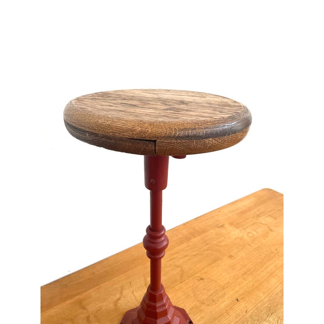 Early 20th Century Cast Iron Swivel Stool For Sale - Image 4 of 12
