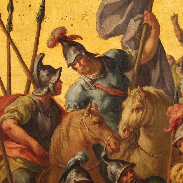 Italian Artist, The Crossing of the Jordan with the Ark of the Covenant, 1770, Oil on Panel For Sale - Image 8 of 15