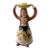 Vintage Italian Hand-Painted Majolica Figural Candlestick – Woman in Traditional Dress For Sale