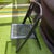 Mid Century Vintage Chinoiserie Black Painted Bamboo Folding Chair For Sale - Image 4 of 6