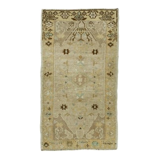 Turkish Mini Rug Oriental Hand Knotted Vintage Rug 1'7" x 2'10" #16461 For Sale