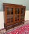 Jacobean Antique English Jacobean Bookcase Bookshelf Cabinet Wavy 3 Door Glass Mahogany For Sale - Image 3 of 14