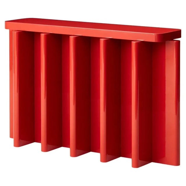 Red Spina C5.1 Console Table by Cara Davide For Sale - Image 6 of 6