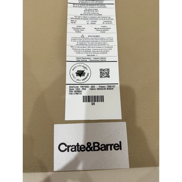 Crate & Barrel Crate & Barrel Douglas Ice 3+ Piece Sectional For Sale - Image 4 of 6