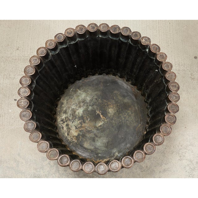 Set of Three Bronzed Faux-Bamboo Jardinières or Planters For Sale - Image 9 of 17