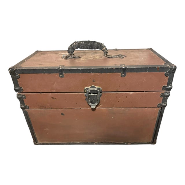 Antique 19th C. Machinists Quarter Sawn Oak 5-Drawer Toolbox Chest With Removable Facing For Sale