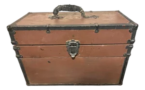 Antique 19th C. Machinists Quarter Sawn Oak 5-Drawer Toolbox Chest With Removable Facing