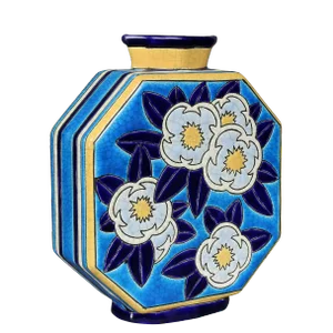 Longwy Art Deco Pottery Vase