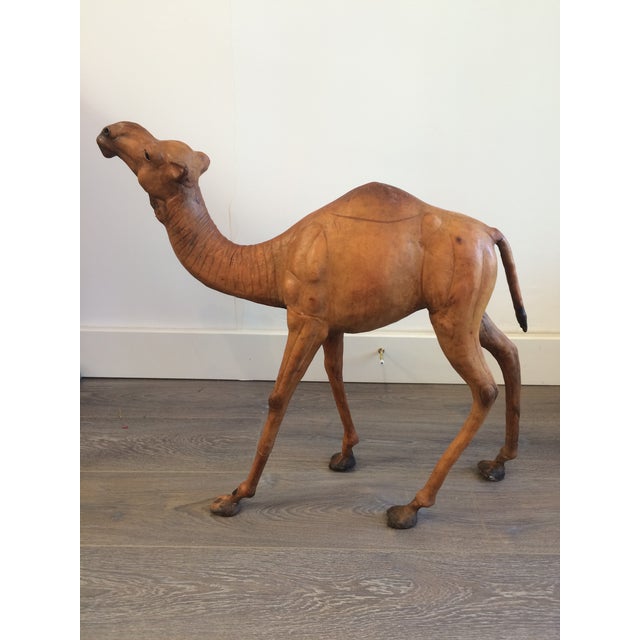 Vintage Leather Camel Statue Chairish
