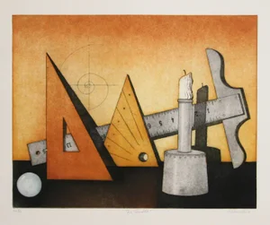 Tighe O'Donoghue, "Candle," Etching With Aquatint