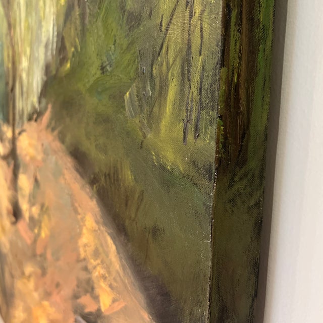 Block Island Forest, Original Landscape Oil Painting by Julia Lawing For Sale In Charlotte - Image 6 of 7