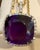 110Ct Cushion Amethyst & 5 Ct Diamond Pendant Necklace 14 K Yellow Gold + Chain For Sale - Image 18 of 18