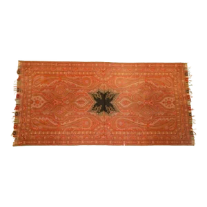 Antique Victorian Kashmir Paisley Throw Textile Shawl 19th C.