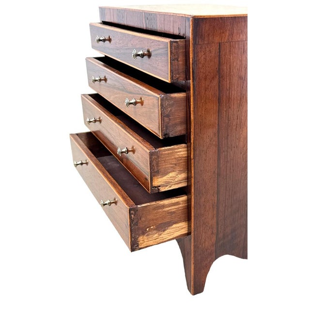 Georgian Rosewood Miniature Chest of Drawers, 1820 For Sale - Image 4 of 12