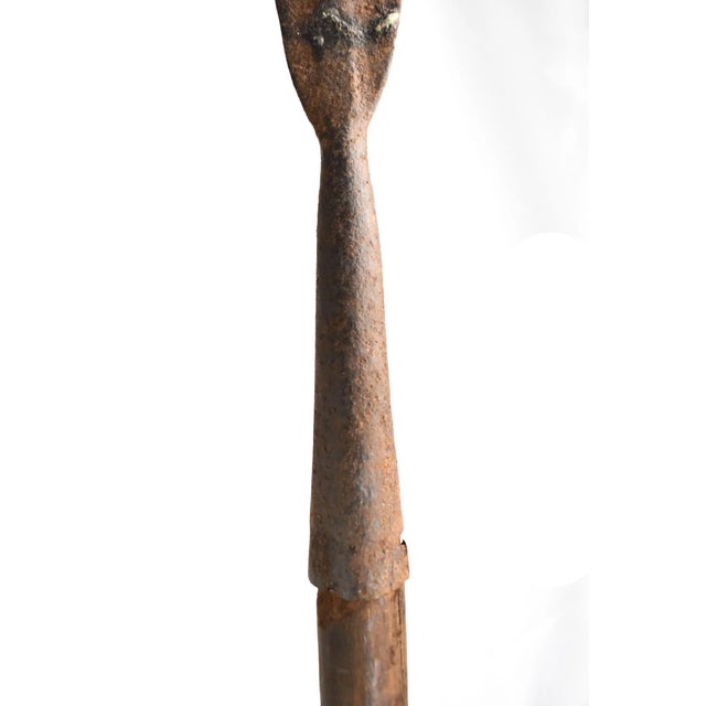 African Early 20th Century Maasai Hunting Spear with Iron Blade 62 Inch Kenya For Sale - Image 3 of 7