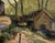 Barn in the Shade - Original Mid-Century Oil on Canvas Farm Landscape by Claude Wolf For Sale In Monterey, CA - Image 6 of 9