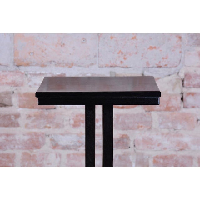 Art Deco Oak Pedestal, Czech, 1920s For Sale - Image 4 of 10