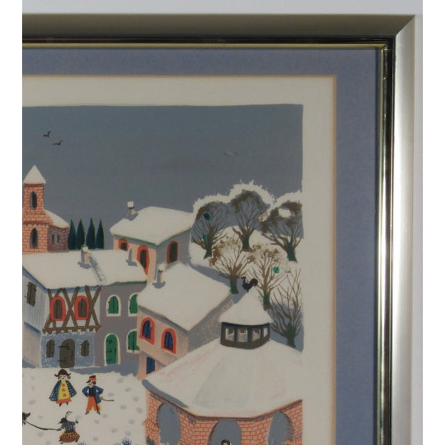 Madeleine (Mady) De La Giraudiere, Village en Hiver, Circa 1980 For Sale In San Francisco - Image 6 of 8