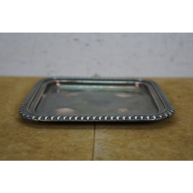 Gorham Manufacturing Company Antique 1876 Gorham Auditorium Hotel Chicago Silver Soldered Drink Serving Tray 6" For Sale - Image 4 of 10
