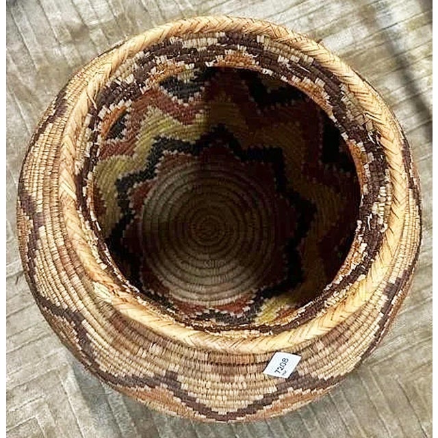 Traditional 1970s Large Woven Basket For Sale - Image 3 of 3