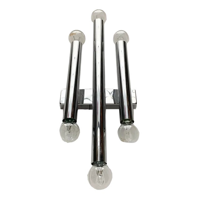 Mid-Century Space Age Chrome Wall Lamp For Sale