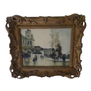 Late 20th Century Pierre Cortes Painting, Framed