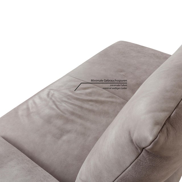 Ramon Leather Two-Seater Gray Sofa from Koinor For Sale - Image 5 of 11
