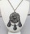 Metal Vintage Signed Napier Silvertone Brutalist Pendant Necklace For Sale - Image 7 of 9