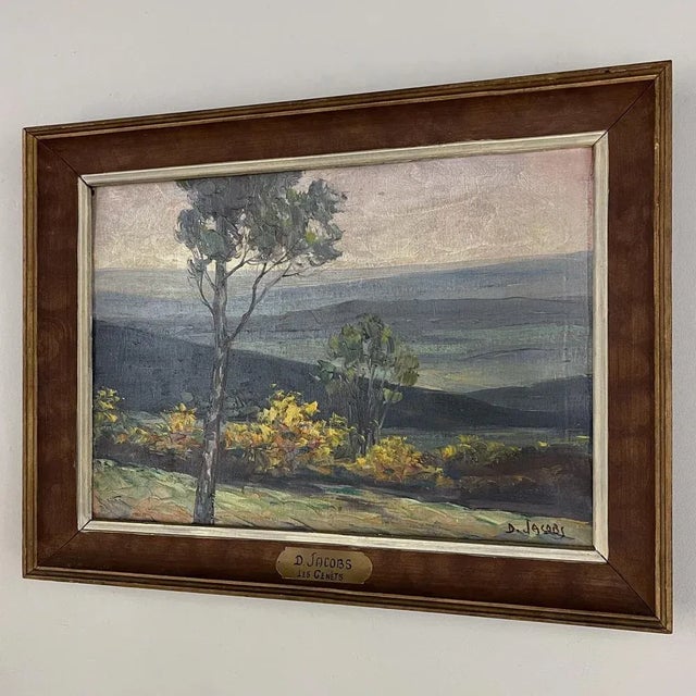Impressionist Antique Framed Oil Painting on Board by Dieudonné Jacobs (1887-1967) For Sale - Image 3 of 13