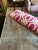 1970s White Wooden Bench With Pink Patterned Cushion For Sale - Image 4 of 4