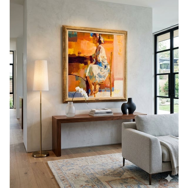 Nicola Simbari - Saffron Daydream - 1964 Oil painting Italian post Impressionist - Oil painting on Canvas - signed and...