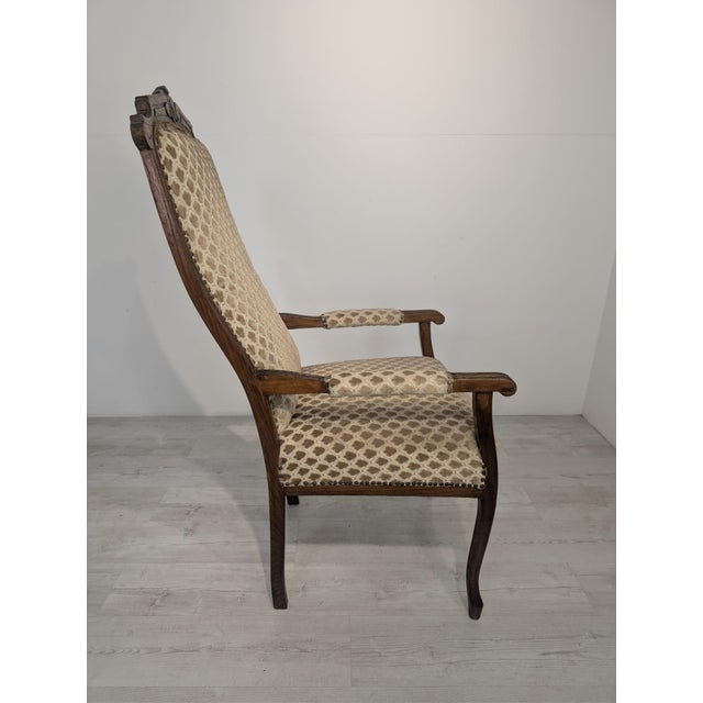 Antique Louis XV Armchair with Springs, 1920s For Sale - Image 9 of 15