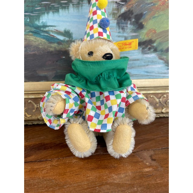 Vintage Steiff Clown Teddy Bear Plush With Original Outfit and Hat, Made in West Germany.. For Sale In Seattle - Image 6 of 11