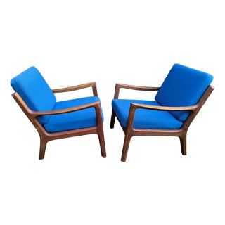 Vintage Lounge Chairs in Teak by Ole Wanscher for Cado, 1950s, Set of 2 For Sale