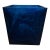 Pigeon & Poodle Abiko Wastebasket Cobalt Blue Cast Resin For Sale