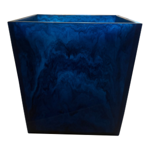 Pigeon & Poodle Abiko Wastebasket Cobalt Blue Cast Resin