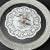 Traditional Vintage Late 20th Century Round Green & White Silver Plated & Glass Platter For Sale - Image 3 of 13