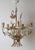 1960s Hollywood Regency Gilded and Cream Rose and Bellflower Chandelier, Italy, 1960s For Sale - Image 5 of 16