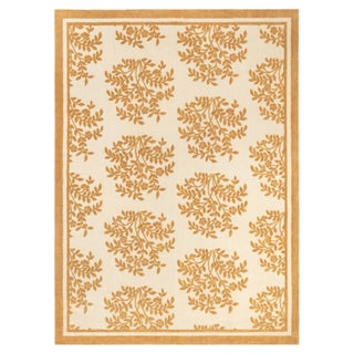 Contemporary Handmade Wool Rug in Brown and Orange by Doris Leslie Blau For Sale