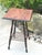 Burnt Umber Antique, Dark Oak, Victorian-Style, Accent Table With Spool-Turned Legs and a Slatted Shelf, 1890’s For Sale - Image 8 of 12